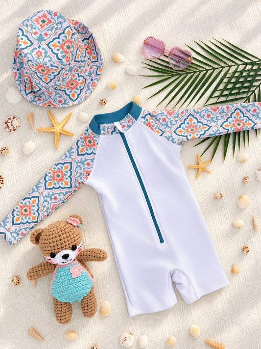 Coral Bloom Rash Guard Set