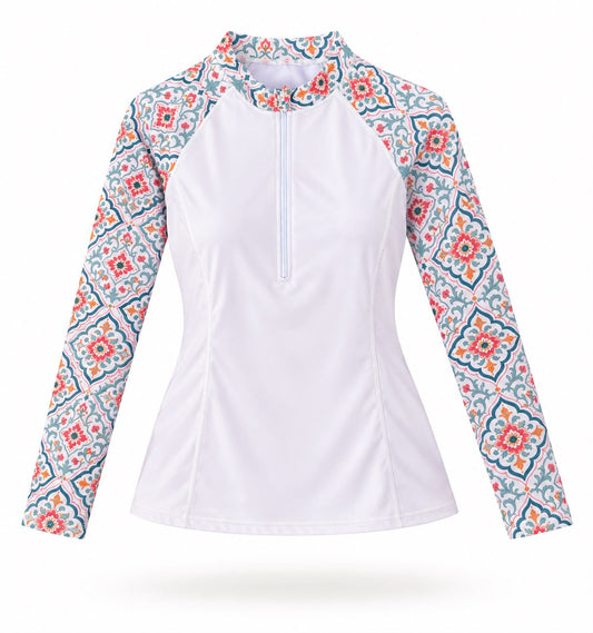 Coral Bloom Rash Guard Top