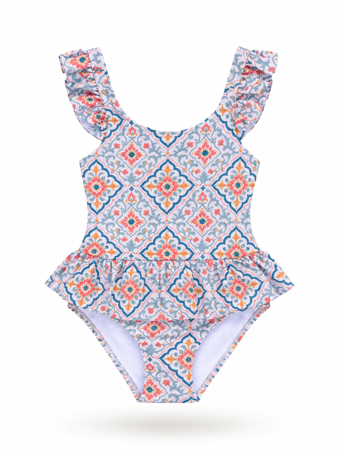 Coral Bloom Ruffle Swimsuit