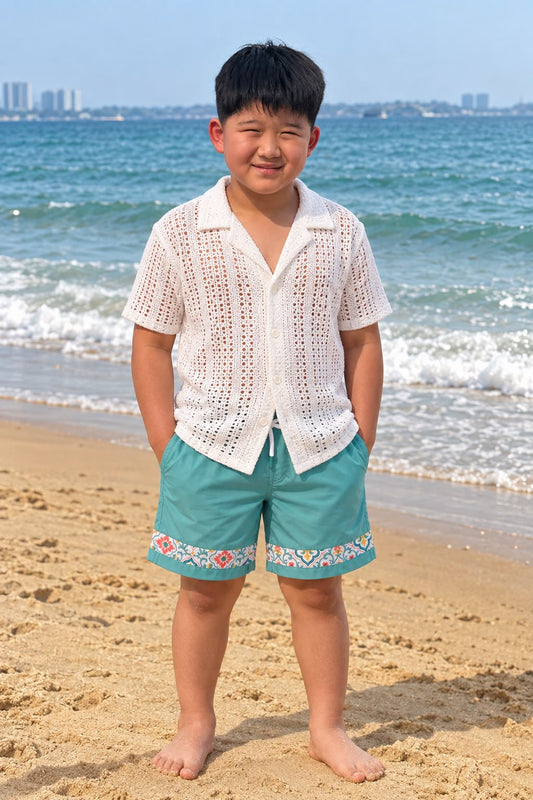 Coral Bloom Resort Shorts (Boys)